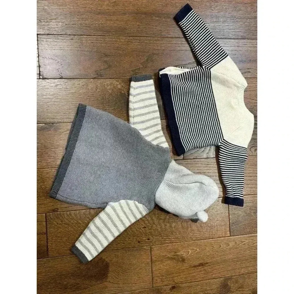 Lot Of 2 Baby Gap Sweaters 6-12 Months Neutral Gray Blue - Picture 13 of 13